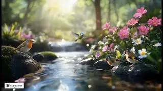 Relaxing Piano Music with River Sounds & Bird Chirping for Sleep, Study and Stress Relief