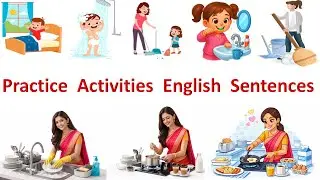 Practice Morning Routine English Sentences || English to Hindi || Spoken English || #english
