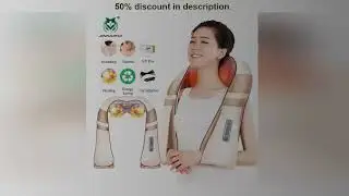 #JinKaiRui U Shape Electrical Shiatsu Body Shoulder Neck Massager Back Infrared 4D kneading Massage