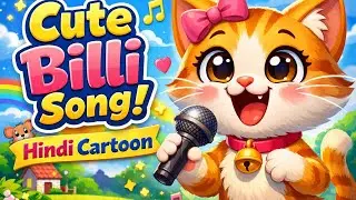 Cute Billi Cartoon 🐱 | Funny Cat Song 😺