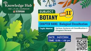 Exploring Biological Classification & Kingdom Monera: 11th Class Botany Knowledge Hub Live