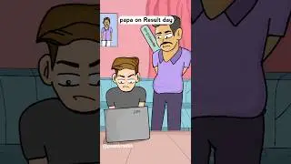 Papa on result day BETA vs Beti😅😂#shorts #animation