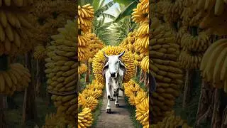 Beautiful story of hardworking cow and monkey #shorts #animals #trendingshorts  #ytshorts #viral #ai
