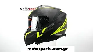 LS2 FF800 STORM NERVE MATT BLACK HV YELLOW