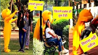 🤣😂Teddy Bear Backchodi Prank with cute girls😂🤣|SD Teddy|Music zilla| #teddy #funny #comedy