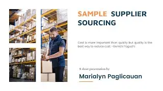 Sample Supplier Sourcing
