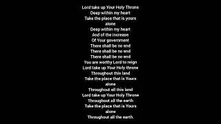 Lord Take Up Your Holy Throne (1995) lyrics by Messianic Singer Paul Wilbur.