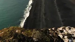 Relaxing Ocean Swells Sounds l Black Sand Beach Iceland 10 hour loop