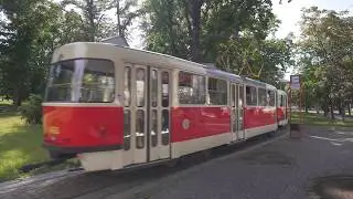 Czech Republic, Prague, tram 12 ride from Nádraží Holešovice to Výstaviště Holešovice