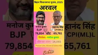 अरवल बिहार विधानसभा 2025 का परिणाम | Arwal Election Result 2025 #shorts #arwal #bihar #bjp #rjd #jdu