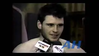 OHL Mar. 26, 1992 Terry Chitaroni, Mike Lenarduzzi interviews Sudbury Wolves Oshawa Generals