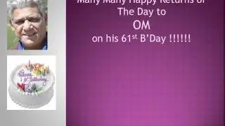Om Puri B'Day!! Om Turns 61 Today..