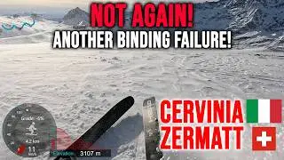 [4K] Skiing Zermatt to Cervinia, Not Again! Another Binding Failure! Schweiz & Italy, GoPro HERO13