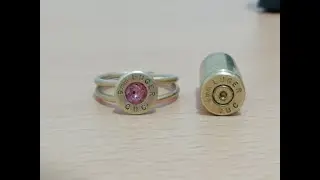 Como hacer anillo con bala 9mm luger.manufacture ring with 9mm bullet luger