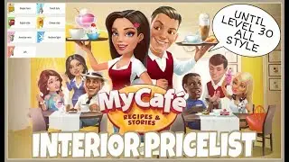 MY CAF&Egrave; : RECIPES & STORIES || INTERIOR PRICELIST || ALL STYLE || UNTIL LEVEL 30