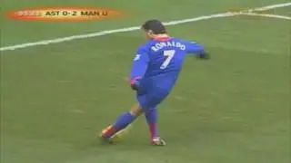 Cristiano Ronaldo rabona pass vs Aston Villa