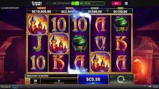 x80 win on Blue Wizard, Bonus in a bonus on sc5.00 spin