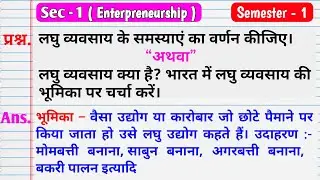 लघु व्यवसाय क्या है।। भारत में लघु उद्योग के भूमिका।। लघु व्यवसाय/उद्योग के समस्याएं का वर्णन करे।।