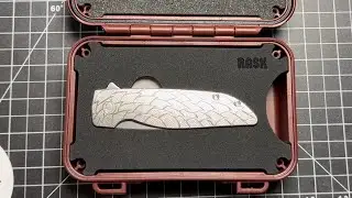 Grimsmo Knives Rask w/ Dragon Scale Milling - unboxing! #grimsmoknives #edc #rwl34 #folder