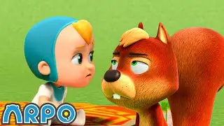 L'&Eacute;cureuil VOLE La Nourriture De B&eacute;b&eacute; ! | ARPO Le Robot | Dessins anim&eacute;s pour enfants