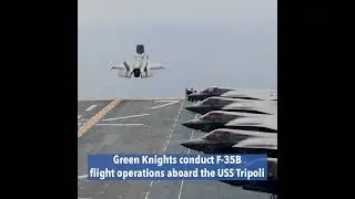 Green Knights conduct F-35B flight Operations aboard USS Tripoli