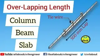 How to Calculate Lapping Length in Column, Beam and Slab | Urdu / Hindi | All About Civil Engineer