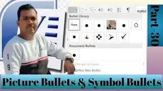 Ms Word || Picture and Symbols Bullets in Hindi || How to Use Picture and Symbols Bullets in Ms word