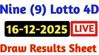 16/12/2025 Nine Lotto Results | 4d Result Today | 9 Lotto 4d Results | Today 4d Result Live