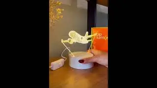 Lumin&aacute;ria LED Avi&atilde;o Efeito 3D #avi&atilde;o #luminaria