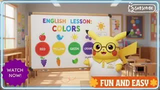 Learn Colors with Happy School @ Fun and Easy 3D English Lesson for Kids