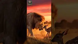 &ldquo;Lion Saves a Baby Deer ⁉️ from a Hyena Attack | Real Jungle Drama #tqg #Lion #Hyena #Wildlife #deer