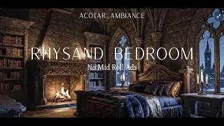 Velaris Night Court Bedroom Ambience 🌙 Cozy Fantasy Fireplace | 5 Hours | No Mid-Roll Ads