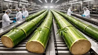 How It's Made: Inside a High-Tech Bamboo Processing Factory #fullprocess #howitsmade #factory