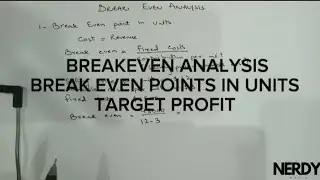 BREAKEVEN ANALYSIS (Breakeven Points in Units+Target Profit)|BCOM|BBA|ACCA|CA|BEGINNER|HINDI |URDU