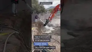 Excavation Uncovers Underground Boulder | 'Hard Dig&rsquo; Change Order  Custom Home Build #luxurybuilder