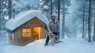 Sheltering in an Abandoned Cabin with My Dog in 1.5m Snow ❄️