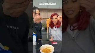 KEITH ON CARDI&rsquo;S FOOD 😂 #keithlee #cardib #food #cooking #noodles #spicy