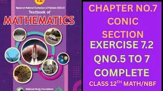 EX 7.2    CLASS  12TH  MATH ll  NBF NEW BOOK 2025 ll ex 7.2  12th math NBF II BY MATH TECHNICIAN