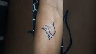 How To Draw Simple Birds Tattoo🤩 Pen Tattoo #shorts #tattoo #short #viral #tattooart #youtubeshorts