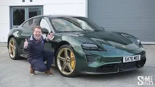 My Porsche Taycan is COMPLETE! Wrapped in Midnight Green and Gold