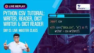 Python CSV Tutorial: writer, reader, DictWriter & DictReader | Day 13 #python #csvfiles #coding