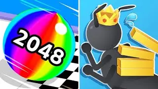 Ball Run 2048 Vs Tiny Run 🧿🧿All Levels Walkthrough Android iOS Gameplay New Updated