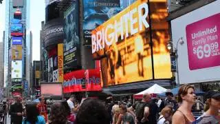 Anderson in Times Square