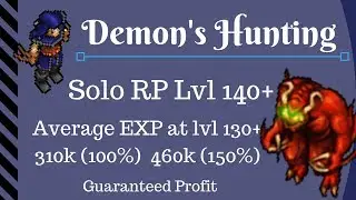[Tibia] Solo RP Hunting Yalahar & Edron Demons, Bad Exp Great Profit