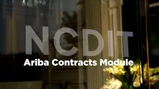N. C. Statewide IT Procurement Training for the Ariba Contracts Tool