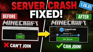 How to fix Minecraft server crash problem in 1.26.31 | Minecraft crashing problem
