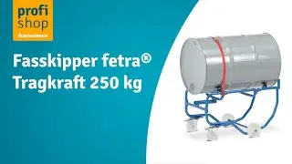 Fasskipper fetra&reg;, TK 250 kg, mit Hebelstange, mobil, Stahlrollen zum Drehen des Fasses