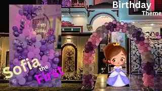 Sofia the first. Birthday theme decoration at home