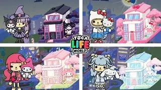 Squad Goals ✨ Kuromi 🖤 My Melody 🎀 Cinnamoroll ☁️ Hello Kitty 🐱 House