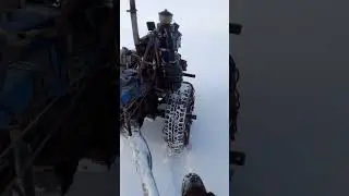 Покатушки важким мотоблоком на цепованих колесах